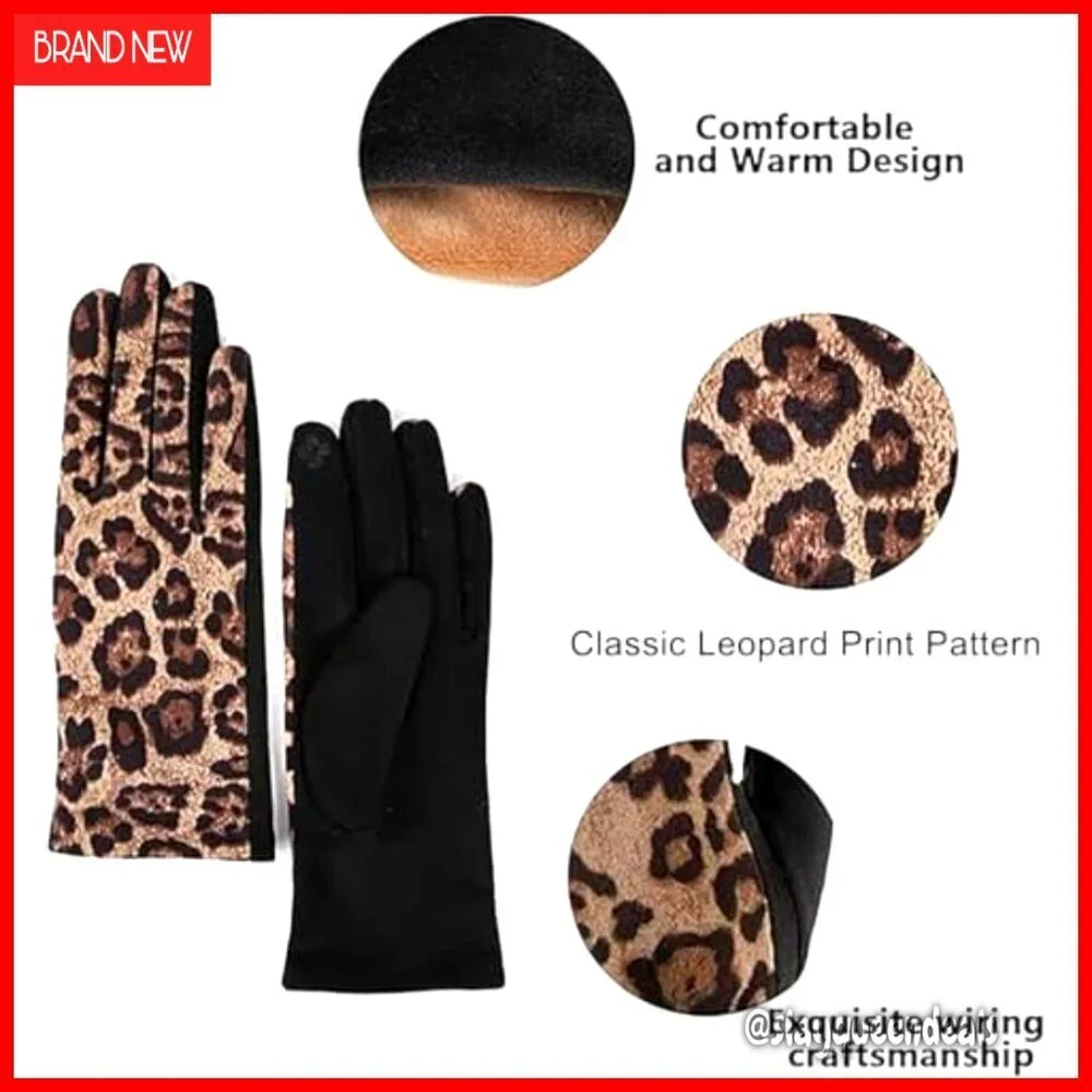 Women's Touchscreen Fleece Gloves for Cold Weather, One Size Fits Most